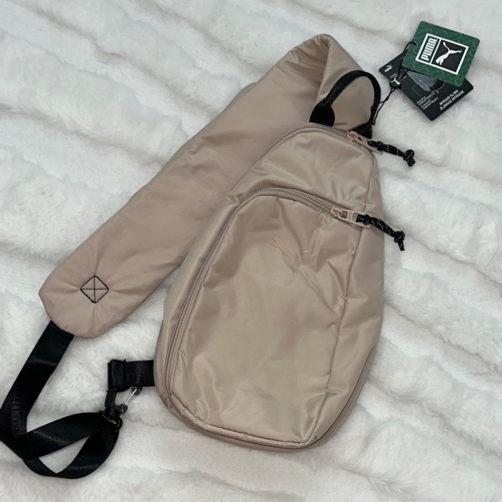 Puma Beige Belt Bag with Adjustable Straps